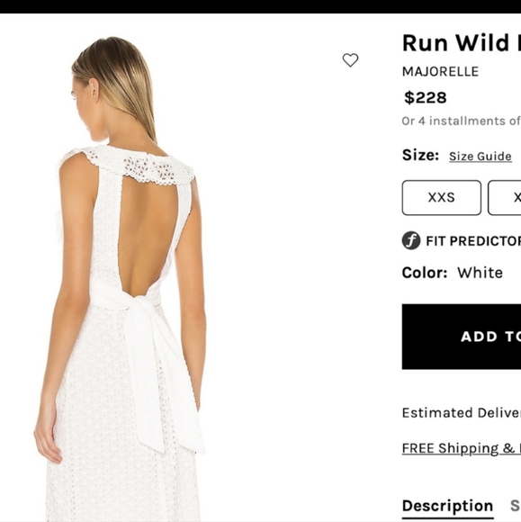 Majorelle Small Run Wild Dress White Eyelet High Low Spring Summer Bridal Shower - Picture 3 of 9